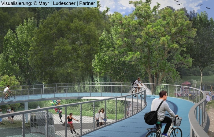 Ingenieurbau Radbrücke West Tübingen