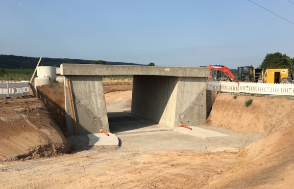 Unterführungsbauwerk zur Ortsumfahrung Pfaffenhofen - Güglingen