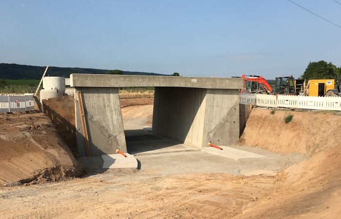 Unterführungsbauwerk zur Ortsumfahrung Pfaffenhofen - Güglingen