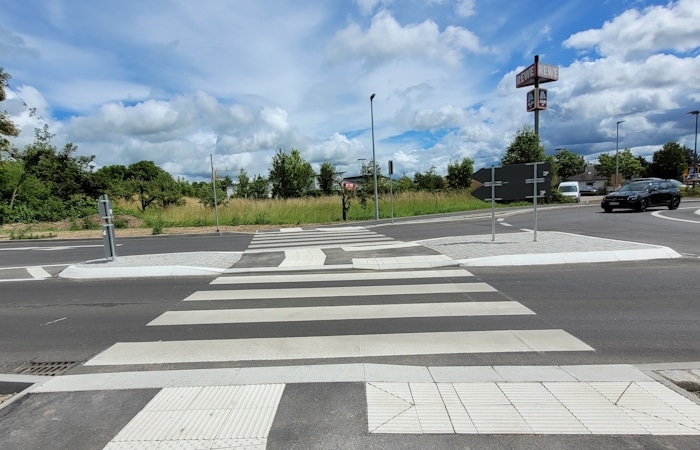 Umbau der Einmündung zum Kreisverkehr Leingarten