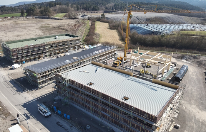 Neubau BZ Oberndorf Drohnenbilder Baustelle