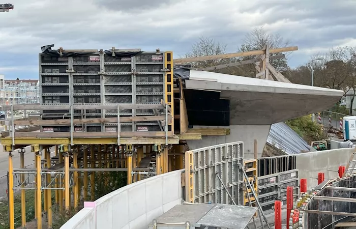 Ingenieurbau Neubau Franklin Steg Mannheim