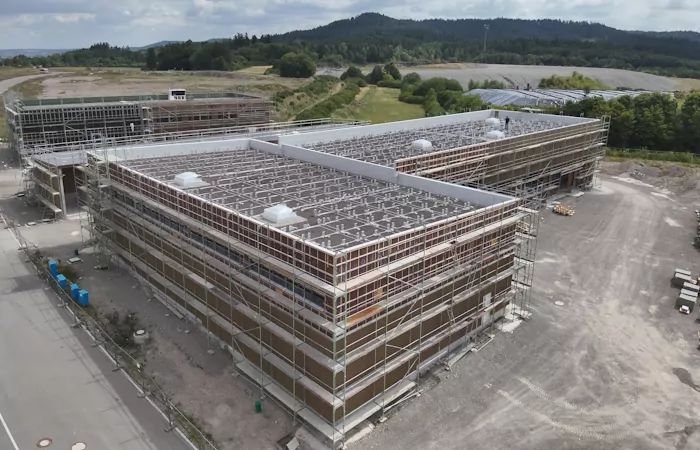 Neubau BZ Oberndorf Drohnenbilder Baustelle