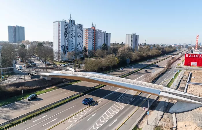 Ingenieurbau Neubau Franklin Steg Mannheim